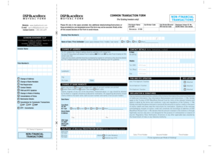 DSP BlackRock Mutual Fund Transaction Form