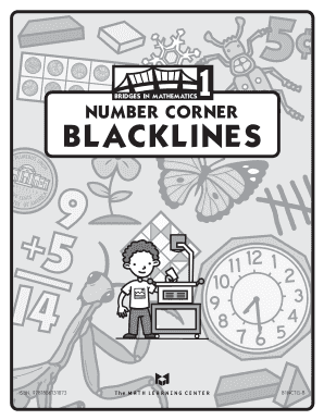 Number Corner Blackline Masters