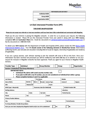 LA CSoC Interested Provider Form