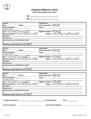 Employee Reference Check Form