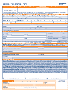 Mirae Asset Mutual Fund Transaction Form