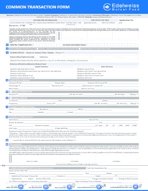 Edelweiss Mutual Fund Application Form
