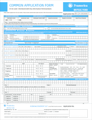 Mutual Fund Application Form