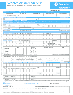 Mutual Fund Application Form