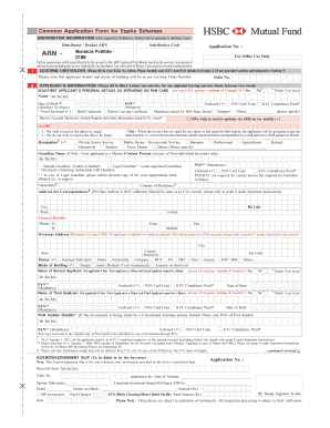 HSBC Mutual Fund Application Form