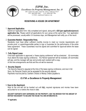 California Rental Application Form