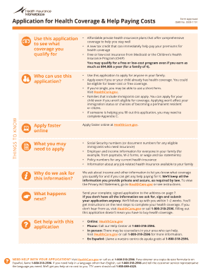 Health Coverage Application Form