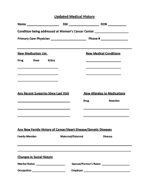 Medical History Form