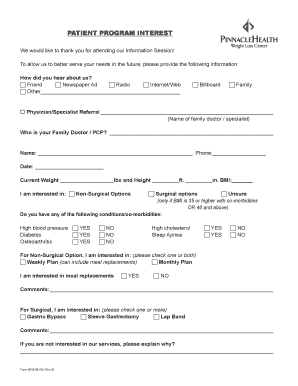 Patient Program Interest Form