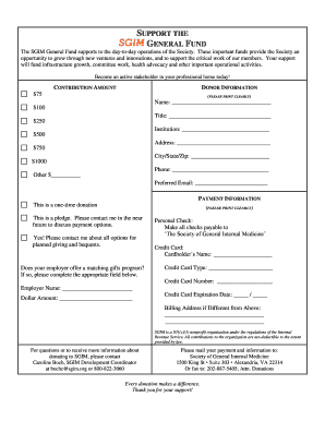SGIM General Fund Donation Form