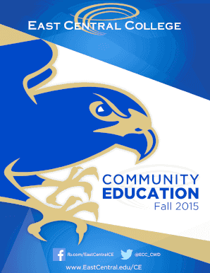 East Central College Community Education Registration Form