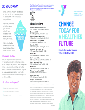 YMCA Diabetes Prevention Program Enrollment Form