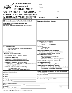 Chronic Disease Management Referral Form