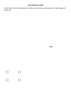 Cash Advance Form