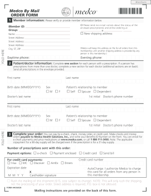 Medco By Mail Order Form