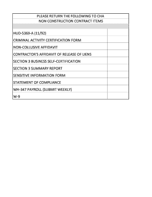 HUD-5369-A Criminal Activity Certification Form