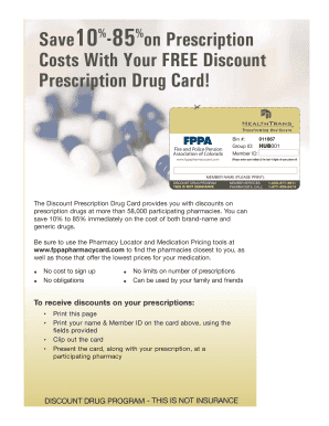 Discount Prescription Drug Card