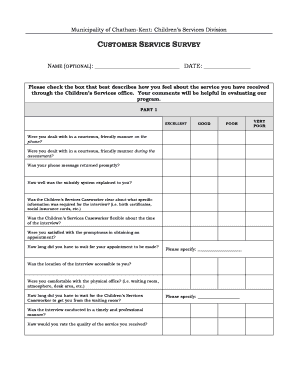 Children's Services Customer Survey