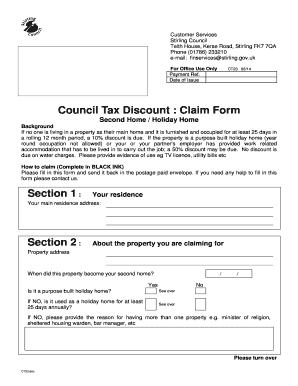Council Tax Discount Claim Form