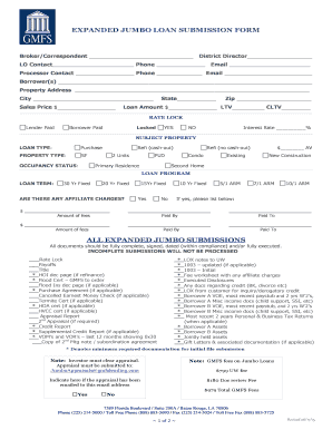 Expanded Jumbo Loan Submission Form