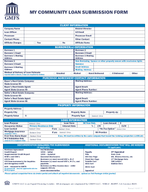 Community Loan Submission Form