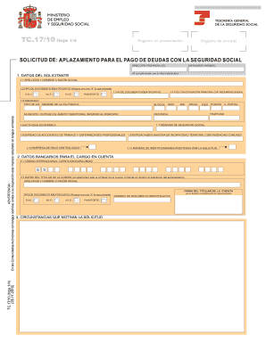 Solicitud de aplazamiento para el pago de deudas con la Seguridad Social