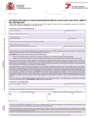 Autorización para actuar en representación de un afiliado (NAF) en el ámbito del Sistema RED