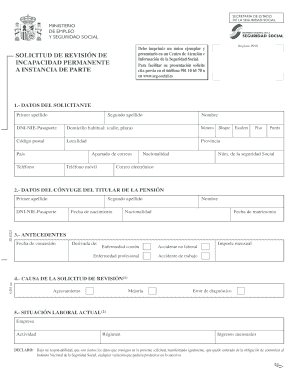 Solicitud de Revisión de Incapacidad Permanente