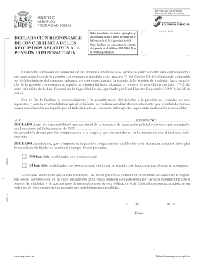 Declaración Responsable de Pensión Compensatoria