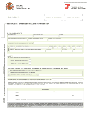 Solicitud de Cambio de Modalidad de Transmisión