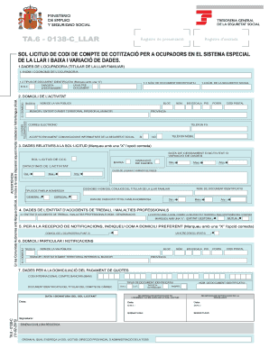 Spanish Household Employer Registration Form