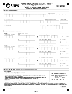 Healthcare Expense Reimbursement Form