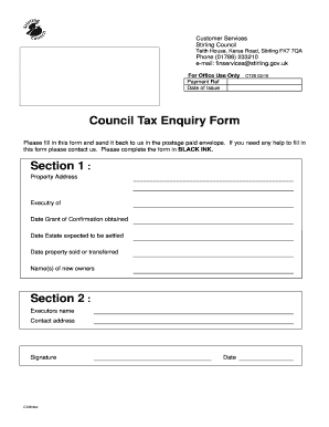 Council Tax Enquiry Form