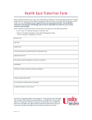 Health Care Transition Form