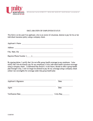 Declaration of Employer Status