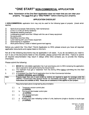 One Start Non-Commercial Permit Application