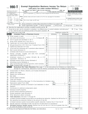 Form 990-T 2009