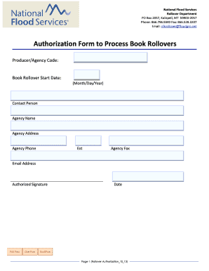 Flood Insurance Rollover Authorization Form