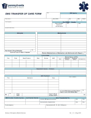 EMS Transfer of Care Form