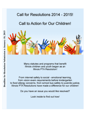 Illinois PTA Resolution Template