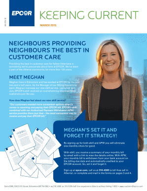 EPCOR eBill and APW Application Forms