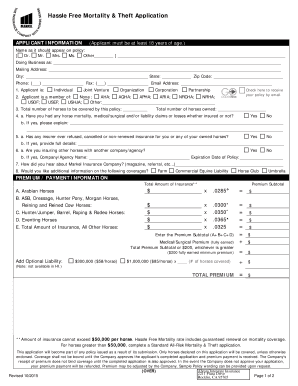 Hassle Free Mortality & Theft Application