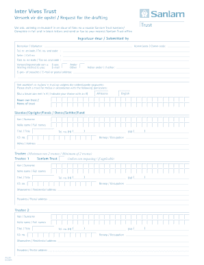 Inter Vivos Trust Request Form