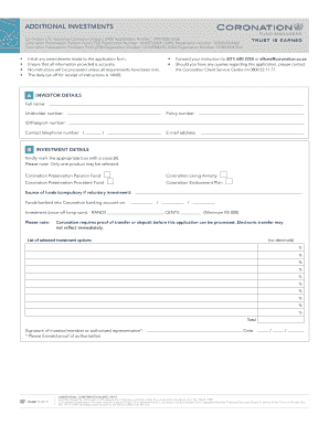 Coronation Preservation Fund Application Form
