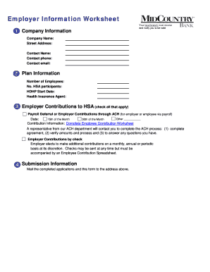 Employer HSA Contribution Form