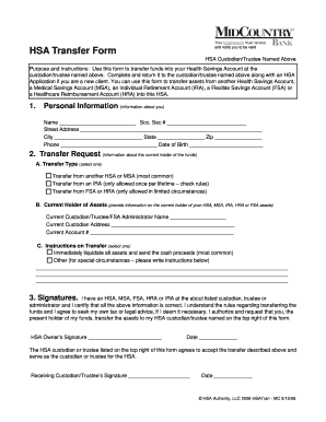 HSA Transfer Form