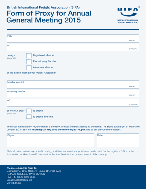 British International Freight Association BIFA Form of - bifa