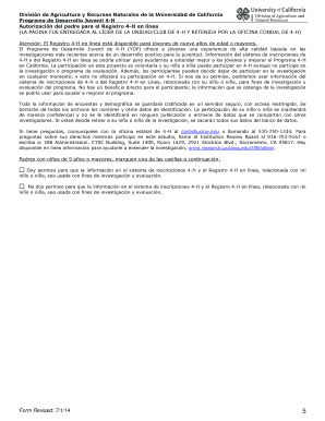 Autorización del padre para el Registro 4-H en línea