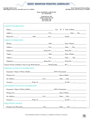 Patient Information Form
