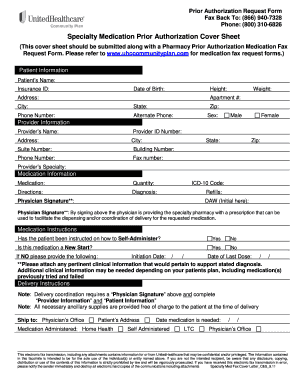 Specialty Medication Prior Authorization Request Form